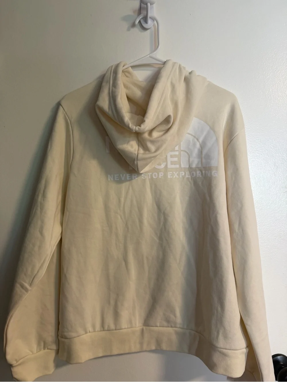The North Face Men’s Cream Hoodie with Logo